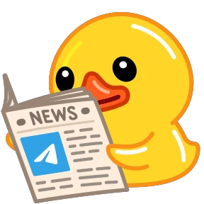 Telegram Duck — стикер для MAX