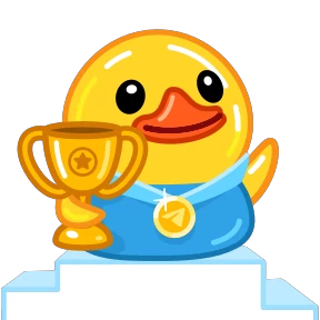 Telegram Duck — стикер для MAX