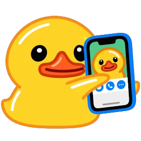 Telegram Duck — стикер для MAX