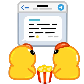 Telegram Duck — стикер для MAX