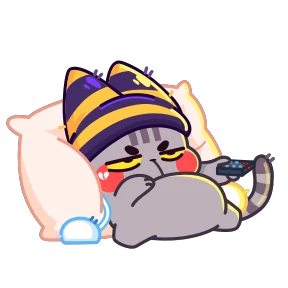 Котёнок в шапке — стикер для MAX