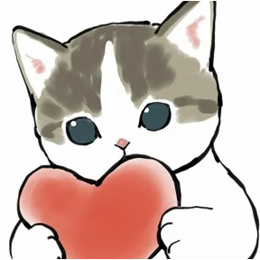 Котики в сердечках — стикер для MAX