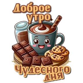 Утро,вечер,ночь от Ириски — стикер для MAX