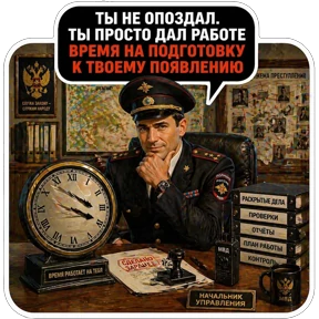 Начальник — стикер для MAX