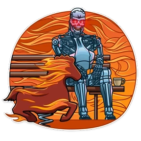 Terminator — стикер для MAX
