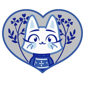 Кошечка Гжель — стикер для MAX