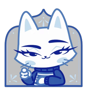 Кошечка Гжель — стикер для MAX
