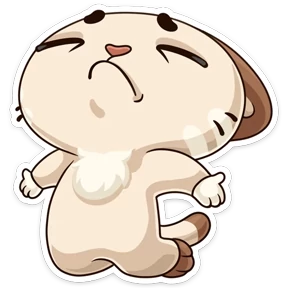 Котик ученик — стикер для MAX