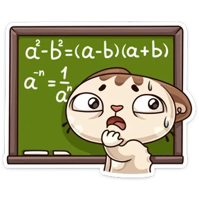 Котик ученик — стикер для MAX