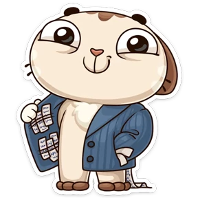 Котик ученик — стикер для MAX