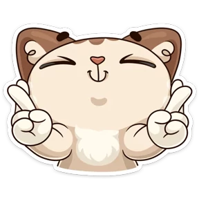 Котик ученик — стикер для MAX