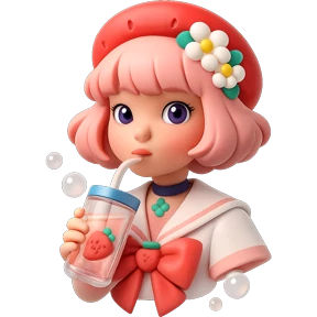 клубничный @sims4lookLiya — стикер для MAX