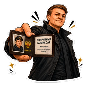 Комиссар — стикер для MAX