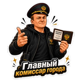 Комиссар — стикер для MAX