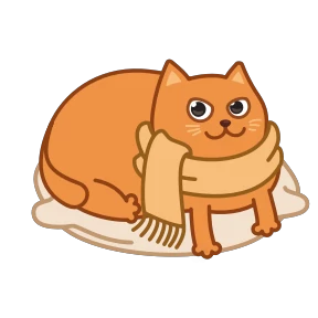 Bubo the scarf cat — стикер для MAX