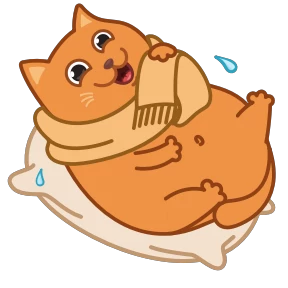 Bubo the scarf cat — стикер для MAX