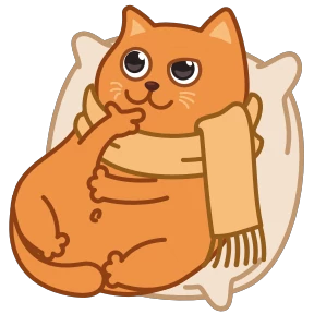 Bubo the scarf cat — стикер для MAX