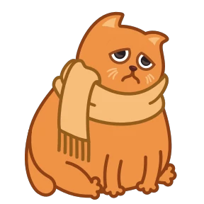 Bubo the scarf cat — стикер для MAX