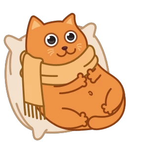 Bubo the scarf cat — стикер для MAX