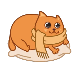 Bubo the scarf cat — стикер для MAX