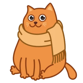 Bubo the scarf cat — стикер для MAX