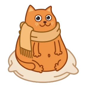 Bubo the scarf cat — стикер для MAX