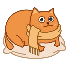 Bubo the scarf cat — стикер для MAX