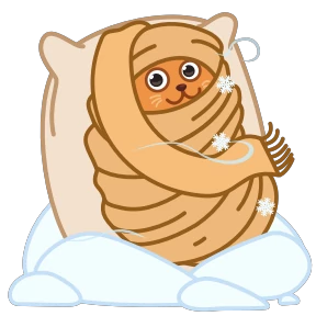 Bubo the scarf cat — стикер для MAX