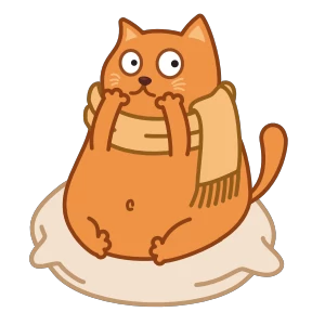 Bubo the scarf cat — стикер для MAX