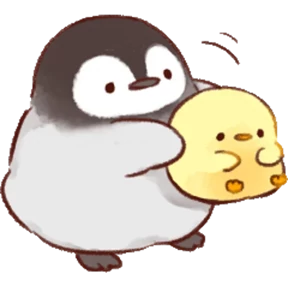 cute peng and chick — стикер для MAX