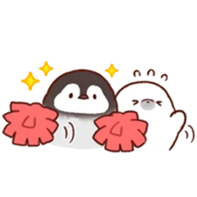 cute peng and chick — стикер для MAX