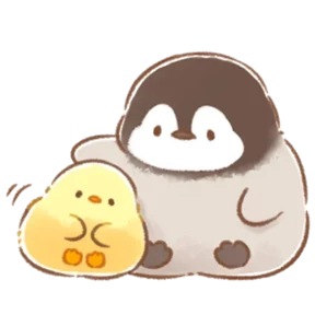 cute peng and chick — стикер для MAX