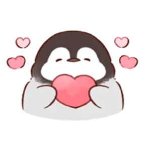 cute peng and chick — стикер для MAX
