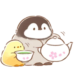cute peng and chick — стикер для MAX