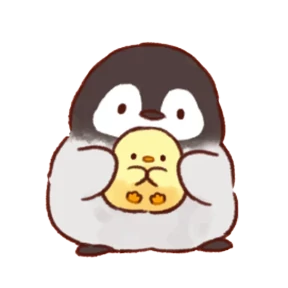 cute peng and chick — стикер для MAX