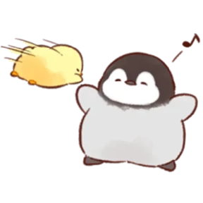 cute peng and chick — стикер для MAX