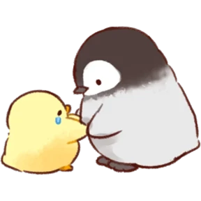 cute peng and chick — стикер для MAX