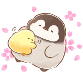 cute peng and chick — стикер для MAX