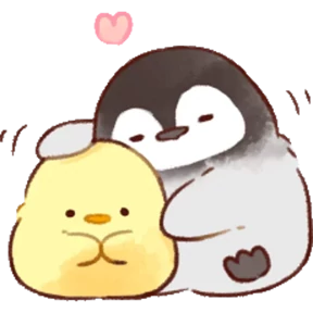cute peng and chick — стикер для MAX
