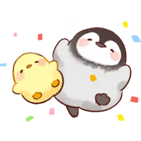cute peng and chick — стикер для MAX