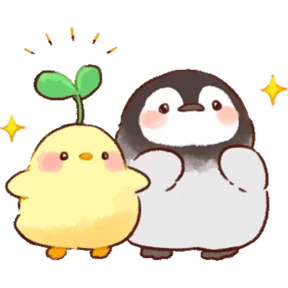 cute peng and chick — стикер для MAX