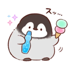 cute peng and chick — стикер для MAX