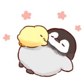 cute peng and chick — стикер для MAX
