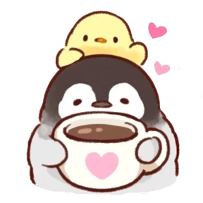 cute peng and chick — стикер для MAX