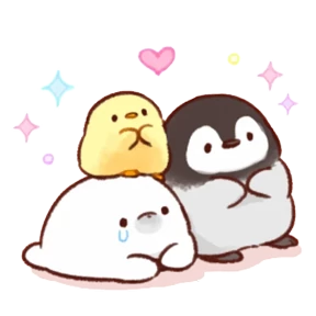 cute peng and chick — стикер для MAX