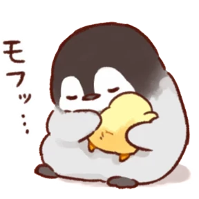 cute peng and chick — стикер для MAX