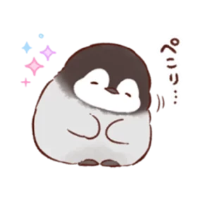 cute peng and chick — стикер для MAX