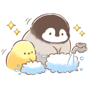 cute peng and chick — стикер для MAX