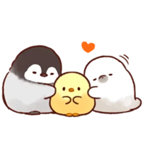cute peng and chick — стикер для MAX