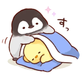 cute peng and chick — стикер для MAX